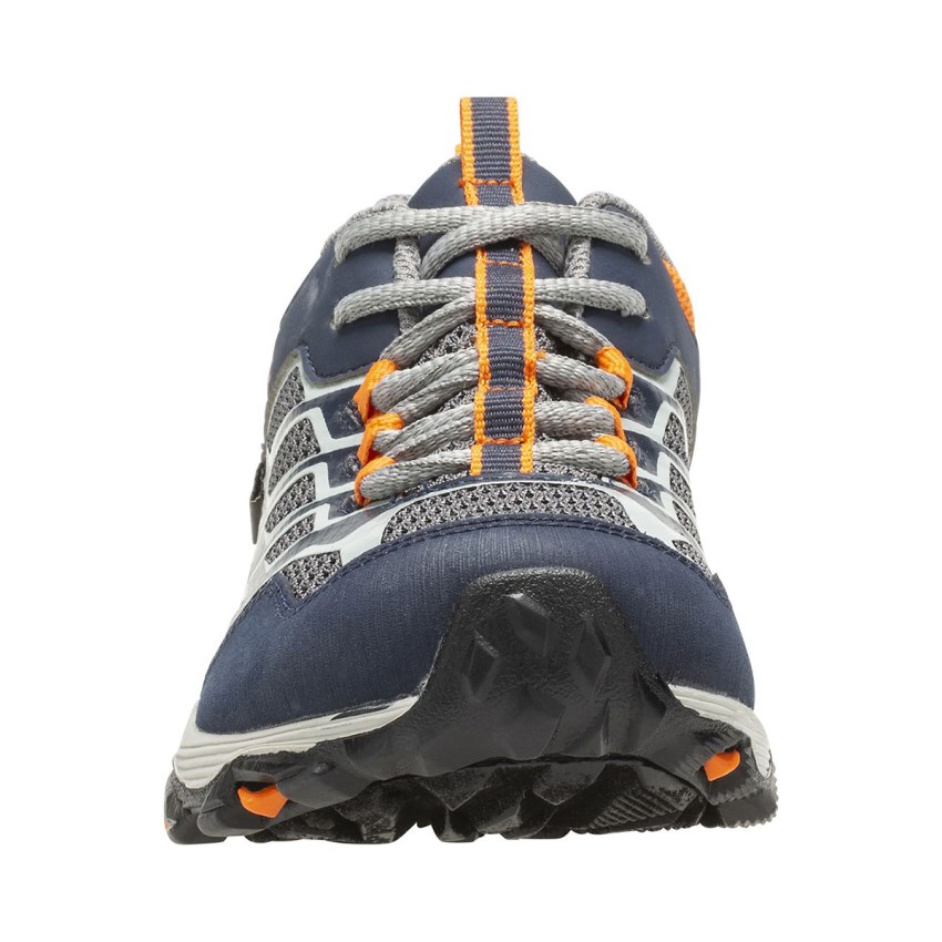 Basket Merrell Moab FST Low Waterproof Bleu Marine/Grise Enfant | N.V.ZRGP